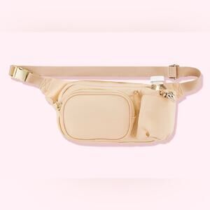 NWT Stoney Clover Lane Sand Beige Fanny Pack Zipper Compartment Travel Crossbody